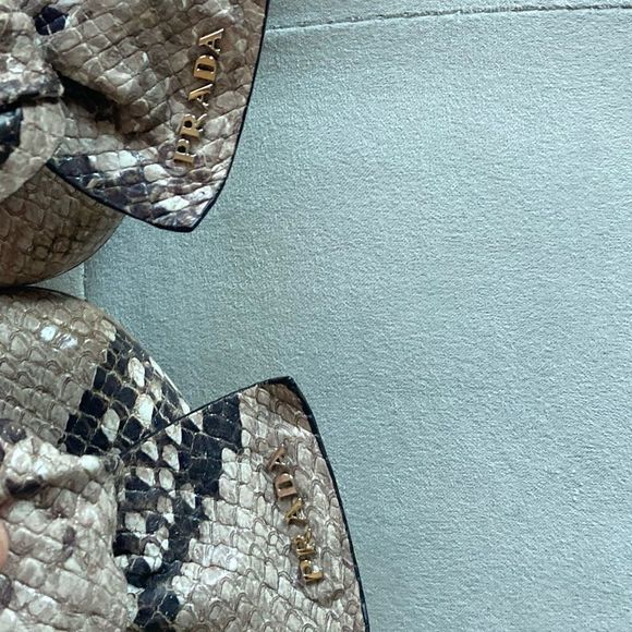 Prada heels ST Pitone Roccia Snake print heels sz 38.5 - Picture 9 of 12